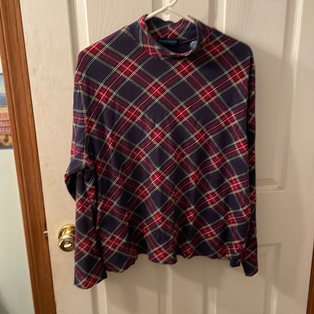 Plaid turtleneck top extra large